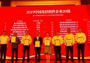 瑞元躋身2019中國光伏組件企業(yè)20強(qiáng)