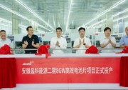 晶科能源安徽二期8GW高效N型電池片項目投產