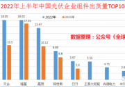 黑馬乍現(xiàn)！2022上半年中國光伏企業(yè)組件出貨TOP10全新出爐