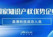 晶澳科技成功入選2022年度國(guó)家知識(shí)產(chǎn)權(quán)優(yōu)勢(shì)企業(yè)名單